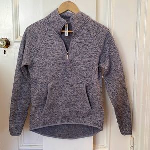Purple 3/4 Zip Pullover Sweatshirt